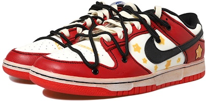 【定制鞋款】耐克NBA x Dunk Low “红白黑星” DO6288-100(Team拾玖-白红星星女S-BOX) Lookbook 【定制鞋款】耐克NBA x Dunk Low “红白黑星” DO6288-100(Team拾玖-白红星星女S-BOX)