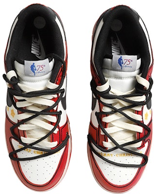 【定制球鞋】 NBA x Nike Dunk Low 星星 做舊Vibe風 二次元 解構鞋帶 低幫 板鞋 男款 紅白黑 Shop 【定制球鞋】 NBA x Nike Dunk Low 星星 做舊Vibe風 二次元 解構鞋帶 低幫 板鞋 男款 紅白黑