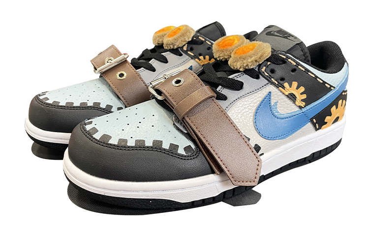 Lookbook [定制鞋] Nike NBA x Dunk Low '复古齿轮卡通眼睛' DC9560-001(TeamD-GS款复古齿轮黑棕)