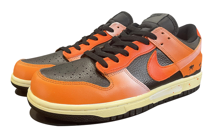 Lookbook 나이키 NBA x 덩크 로우 '선셋 비치 그라디언트' (커스텀) DC9560-001(TeamD-GS款日落沙滩涂鸦橙黑)