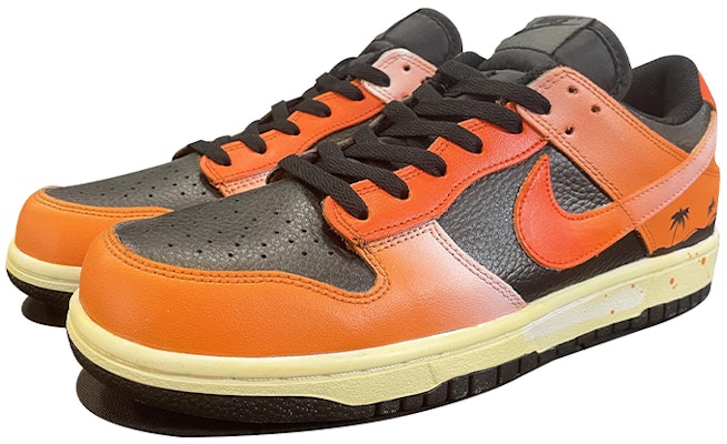 【定製球鞋】NBA x Nike Dunk Low (GS) 日落沙灘 復古黑橙 扣碎 棕櫚樹 漸變 日落配色 手繪塗鴉 低幫 板鞋 橙黑 Lookbook 【定製球鞋】NBA x Nike Dunk Low (GS) 日落沙灘 復古黑橙 扣碎 棕櫚樹 漸變 日落配色 手繪塗鴉 低幫 板鞋 橙黑