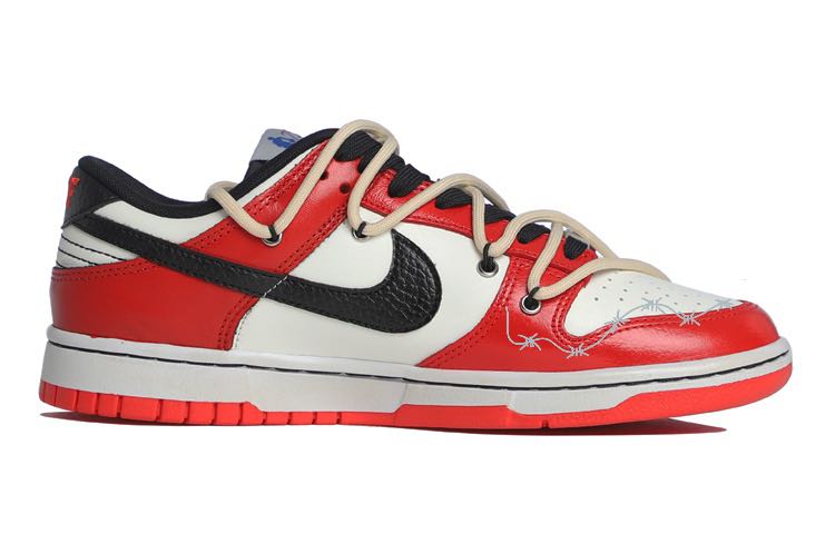 Order 【定制球鞋】 NBA x Nike Dunk Low 荊棘之刺S 高街 字母 解構 做舊 情侶 低幫 板鞋 男款 黑紅