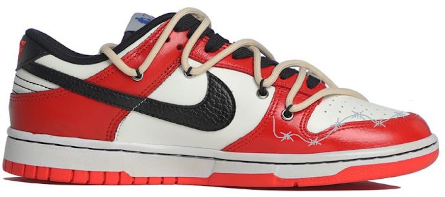 【定制球鞋】 NBA x Nike Dunk Low 荊棘之刺S 高街 字母 解構 做舊 情侶 低幫 板鞋 男款 黑紅 Order 【定制球鞋】 NBA x Nike Dunk Low 荊棘之刺S 高街 字母 解構 做舊 情侶 低幫 板鞋 男款 黑紅