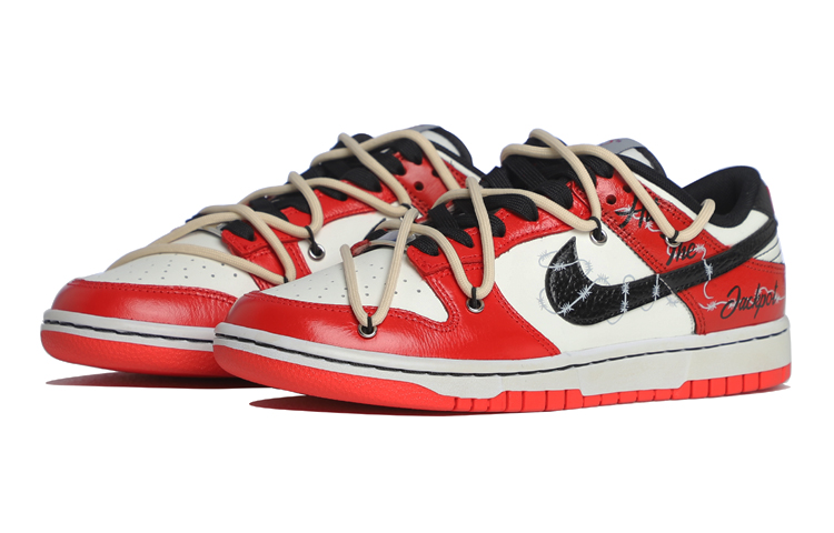Lookbook 【定制球鞋】 NBA x Nike Dunk Low 荊棘之刺S 高街 字母 解構 做舊 情侶 低幫 板鞋 男款 黑紅