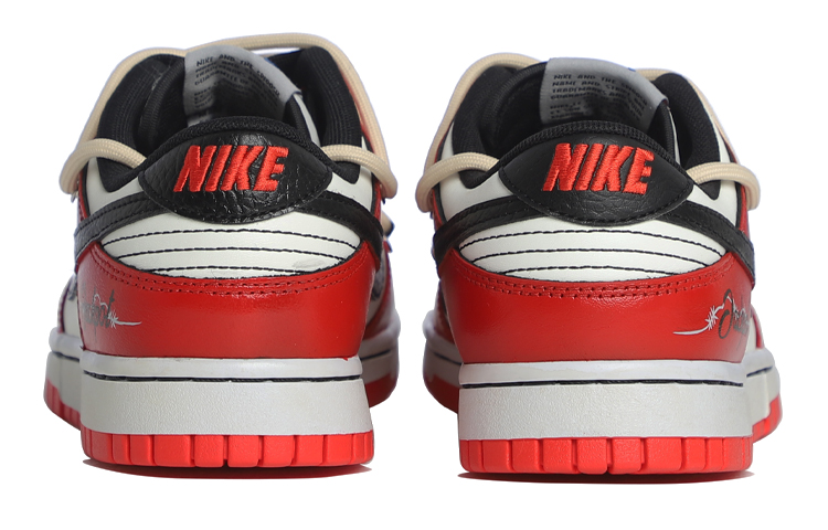 Shop 【定制球鞋】 NBA x Nike Dunk Low 荊棘之刺S 高街 字母 解構 做舊 情侶 低幫 板鞋 男款 黑紅