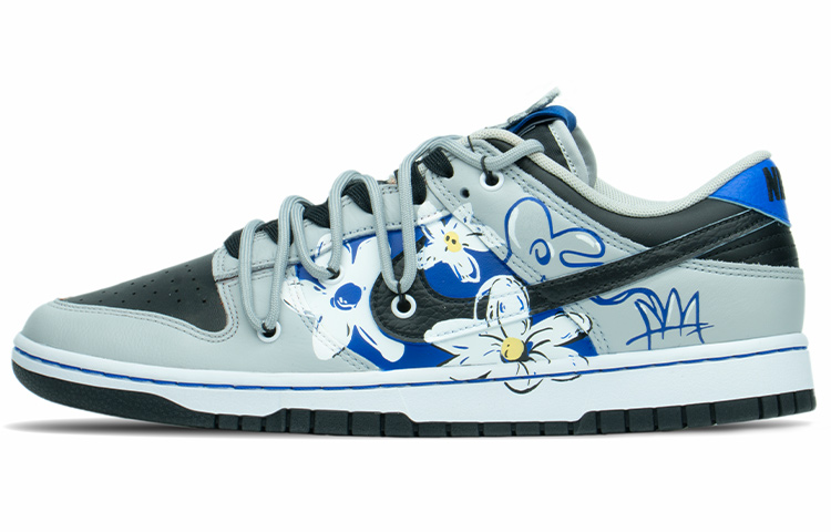 [Custom Shoes] Nike NBA Dunk Low 'Valentine's Day Gift Box Klein Blue Graffiti Daisy'