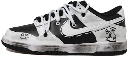 나이키 NBA x 덩크 로우 '흰구름 토끼 그래피티' DC9560-001(Team拾玖-白云做旧女S-BOX) Buy 나이키 NBA x 덩크 로우 '흰구름 토끼 그래피티' DC9560-001(Team拾玖-白云做旧女S-BOX)