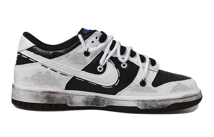 Order 나이키 NBA x 덩크 로우 '흰구름 토끼 그래피티' DC9560-001(Team拾玖-白云做旧女S-BOX)