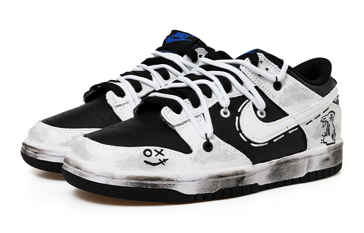 Lookbook 나이키 NBA x 덩크 로우 '흰구름 토끼 그래피티' DC9560-001(Team拾玖-白云做旧女S-BOX)