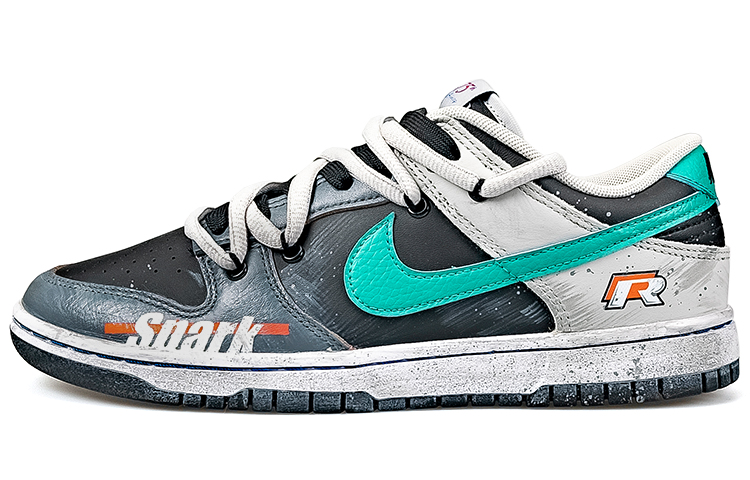 [Custom Shoes] Nike NBA Dunk Low EMB 'Black Grey Blue Green'