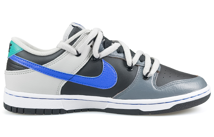 Order [Kasut Kustom] Nike NBA x Dunk Low EMB 'Hitam Kelabu Biru Hijau' DD3363-002(TeamNine-竞速闪电)