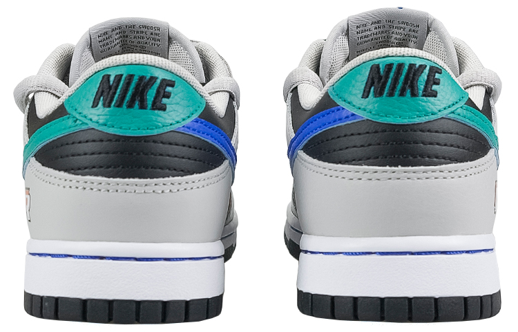 Shop [Kasut Kustom] Nike NBA x Dunk Low EMB 'Hitam Kelabu Biru Hijau' DD3363-002(TeamNine-竞速闪电)