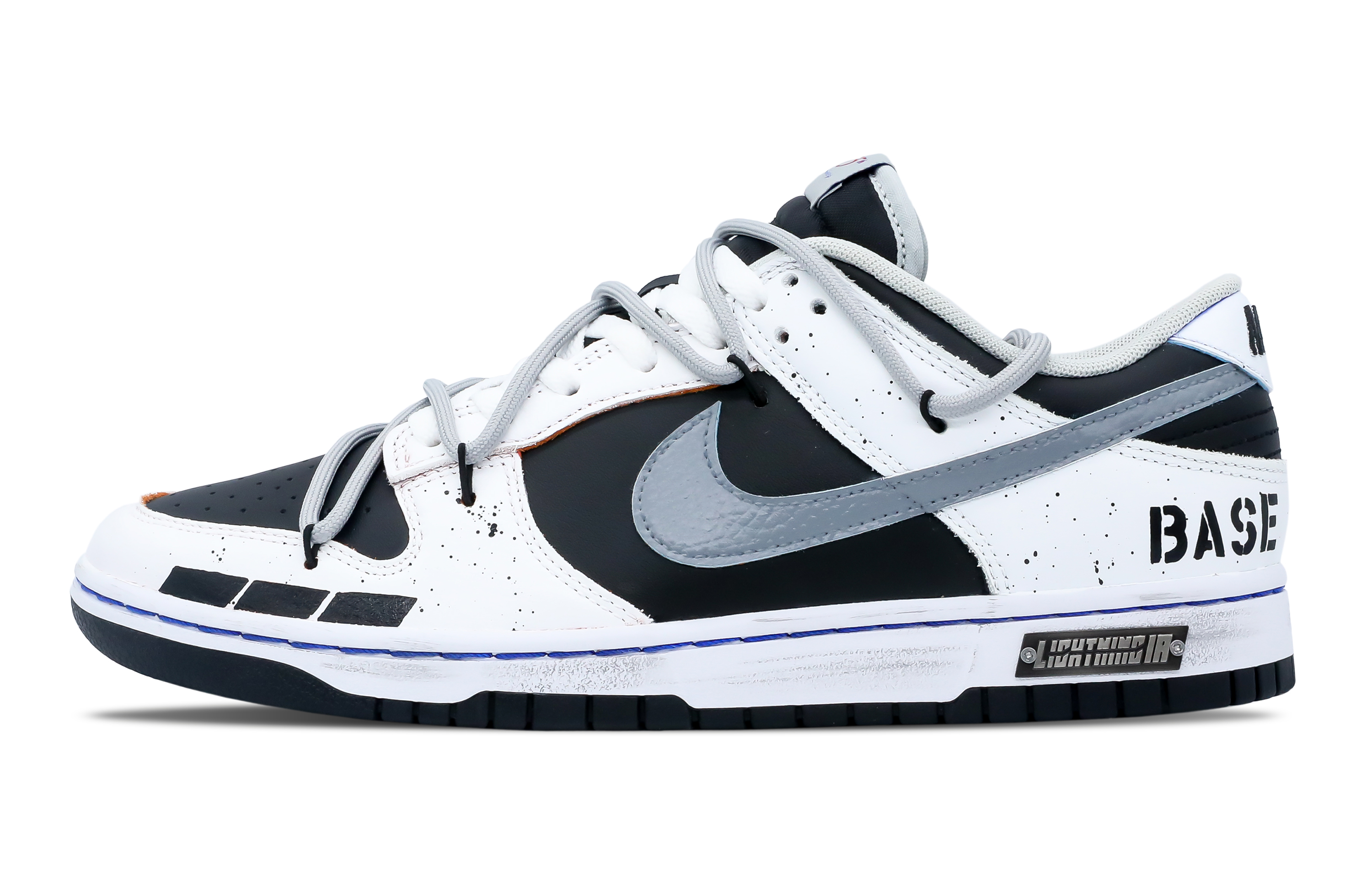 Buy [Sepatu Custom] Nike NBA x Dunk Low EMB 'Hitam Putih Panda Terbalik' DD3363-002(Team7-男款泼墨字体)