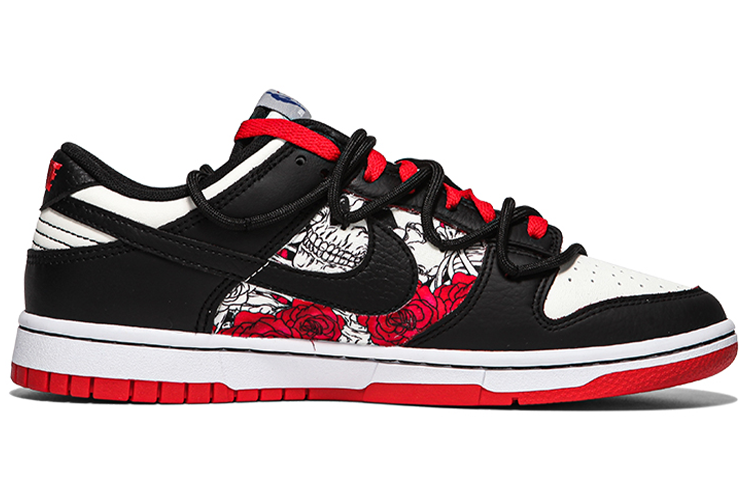 Order Zapatillas Nike NBA x Dunk Low EMB 'Chicago Negro Blanco Rojo' DD3363-100(Teamfour-男款骷髅情人节)