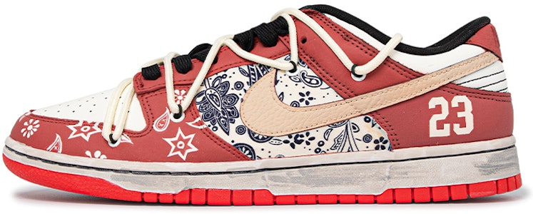 【定制鞋】耐克 NBA x Dunk Low EMB '芝加哥腰果花' DD3363-100(TeamM-男款芝加哥腰果花黑红白) Buy 【定制鞋】耐克 NBA x Dunk Low EMB '芝加哥腰果花' DD3363-100(TeamM-男款芝加哥腰果花黑红白)
