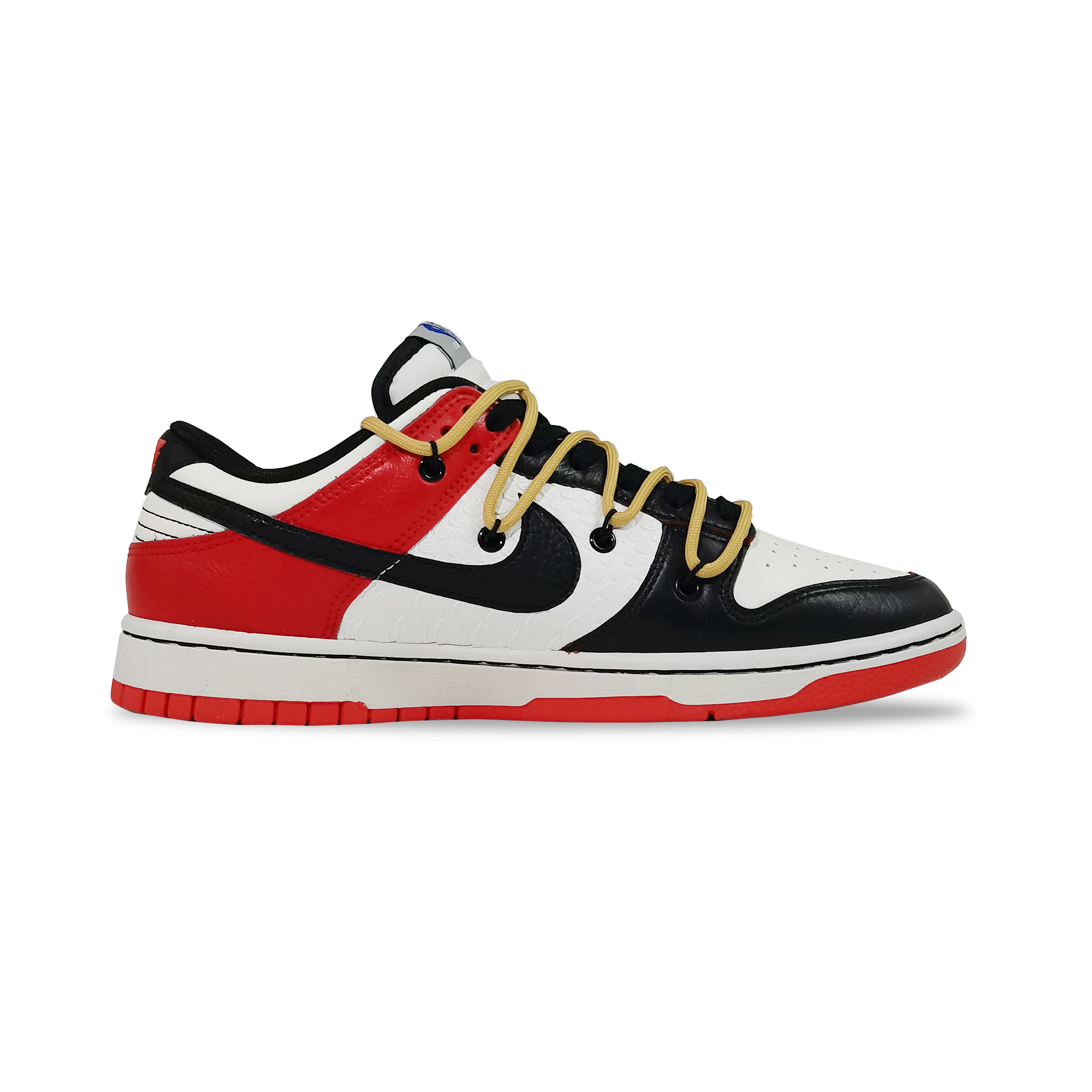 Order [Sepatu Kustom] Nike NBA x Dunk Low EMB 'Chicago Dual Lace' DD3363-100(TeamG-男款红蛇）