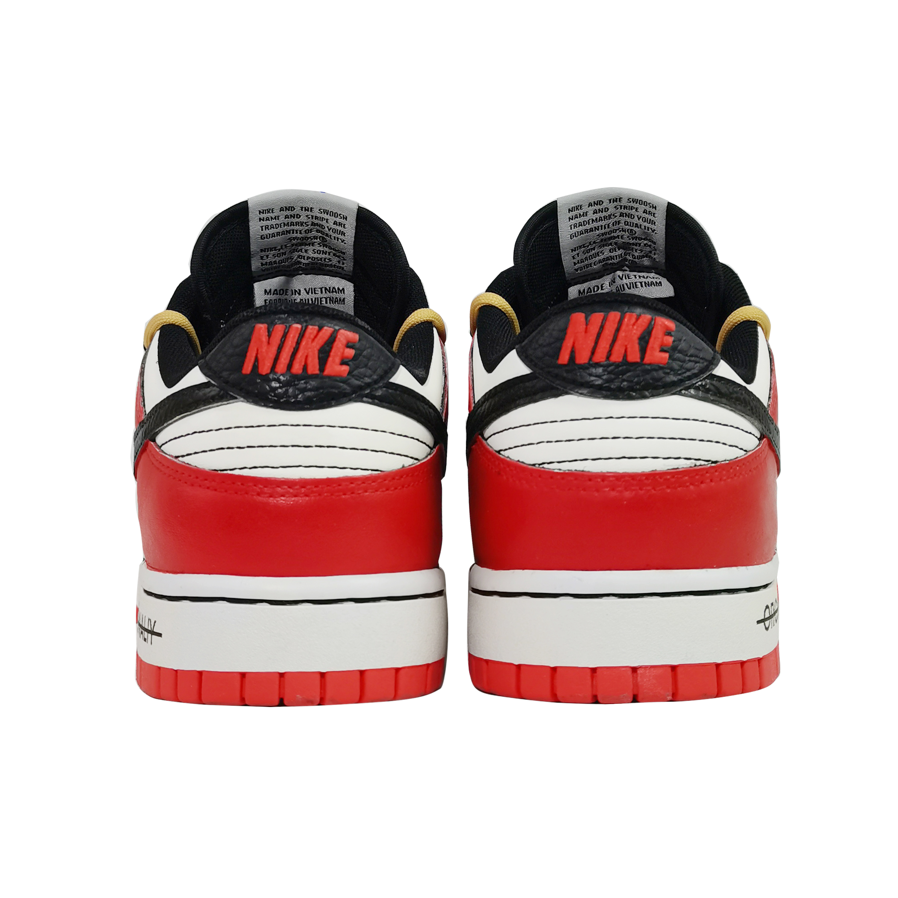 Purchase [Sepatu Kustom] Nike NBA x Dunk Low EMB 'Chicago Dual Lace' DD3363-100(TeamG-男款红蛇）