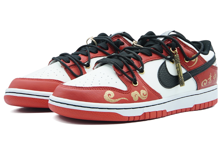 Lookbook [Kustom Kasut] Nike NBA x Dunk Low EMB 'Chicago Merah Putih Hitam' DD3363-100(Team6-金箍棒S-BOX)