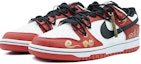 Lookbook 【定製球鞋】 NBA x Nike Dunk Low EMB "芝加哥" 解構 塗鴉 手繪 情侶 情人節 卡通 祥云 意中人 芝加哥 低幫 板鞋 GS 紅白黑