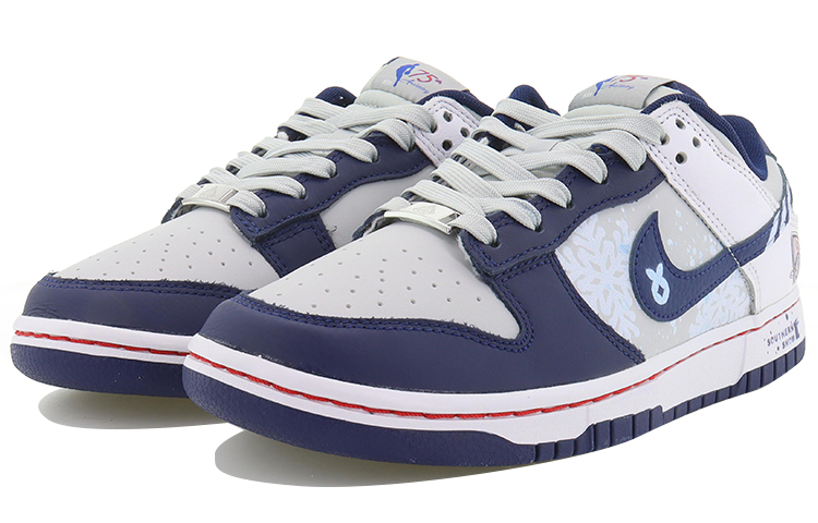 Lookbook 나이키 NBA x 덩크 로우 EMB '회백청' (커스텀) DD3363-001(Team10-雪兔)