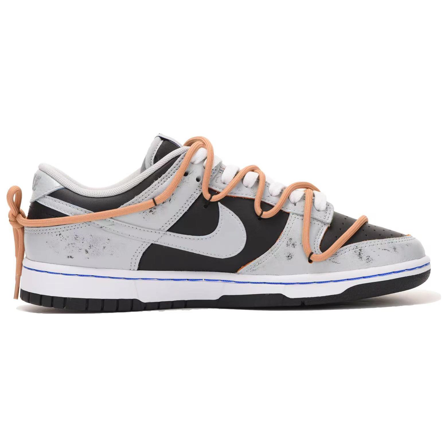 Order [Nike Sepatu Kustom] NBA x Dunk Low EMB 'Industrial Cement Black Grey' DD3363-002(Team32-男款发霉做旧)