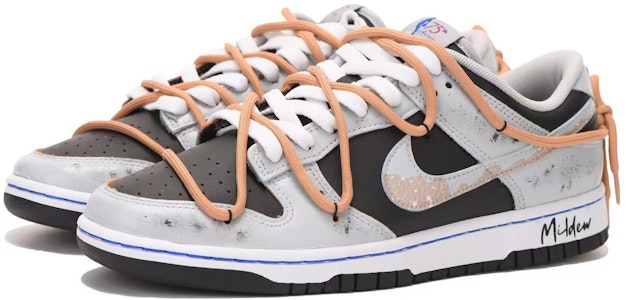 나이키 NBA 덩크 로우 EMB '시멘트 블랙 그레이' (커스텀) DD3363-002(Team32-男款发霉做旧) Lookbook 나이키 NBA 덩크 로우 EMB '시멘트 블랙 그레이' (커스텀) DD3363-002(Team32-男款发霉做旧)