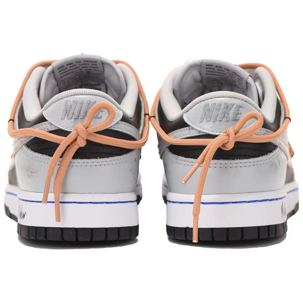 Shop [Nike Sepatu Kustom] NBA x Dunk Low EMB 'Industrial Cement Black Grey' DD3363-002(Team32-男款发霉做旧)