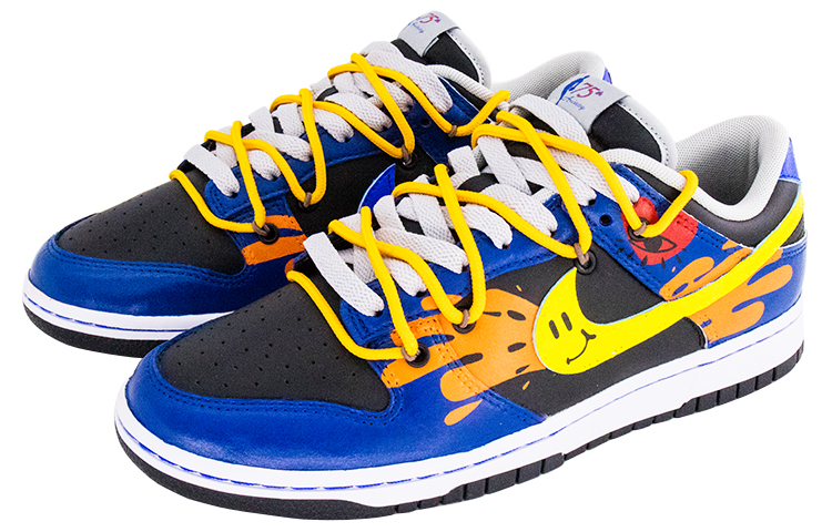 Lookbook [カスタムシューズ] ナイキ NBA x ダンク ロー EMB 'ニックス グラフィティ' DD3363-002(TeamNine-男款艺术创想蓝黑)