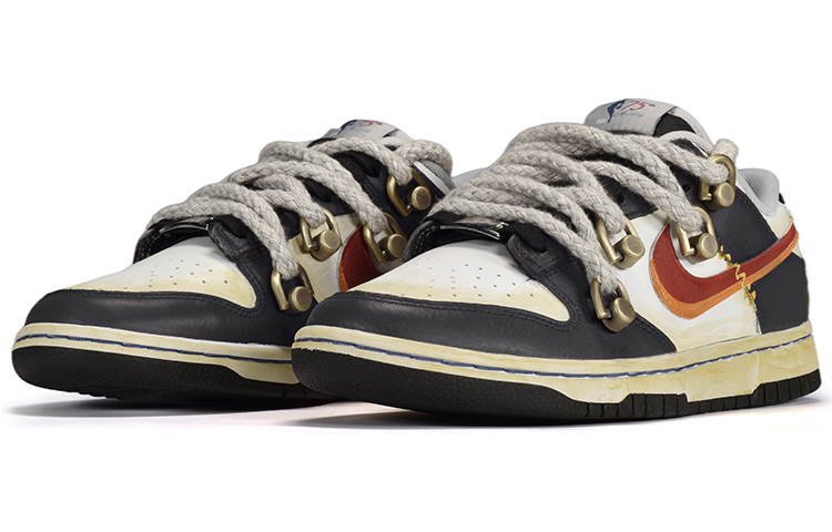 Lookbook [Kasut Kustom] Nike NBA x Dunk Low EMB 'Renaissance Knicks' DD3363-002(TeamE-男款文艺复兴黄红蓝)