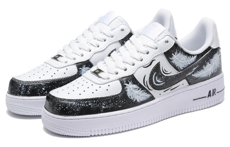 Lookbook [定制鞋] 耐克 Off-White x 空军1号低帮'璀璨羽黑白' CW2288-111(Team54-男款星空羽毛)
