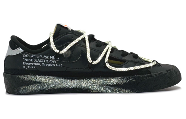 Order [定制鞋款] Nike Off-White x Blazer Low '反光鞋带黑灰' DH7863-001(TeamS-反光)