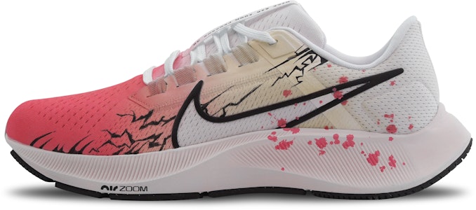 【定製球鞋】Nike Pegasus 38 賽車 霹靂粉 多巴胺 漸變 潑墨 低筒跑步鞋 男款 粉白 Order 【定製球鞋】Nike Pegasus 38 賽車 霹靂粉 多巴胺 漸變 潑墨 低筒跑步鞋 男款 粉白
