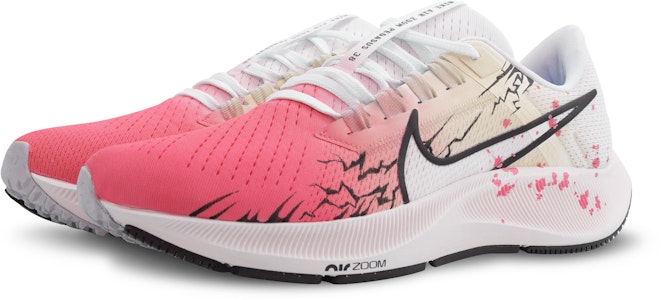 【定製球鞋】Nike Pegasus 38 賽車 霹靂粉 多巴胺 漸變 潑墨 低筒跑步鞋 男款 粉白 Shop 【定製球鞋】Nike Pegasus 38 賽車 霹靂粉 多巴胺 漸變 潑墨 低筒跑步鞋 男款 粉白