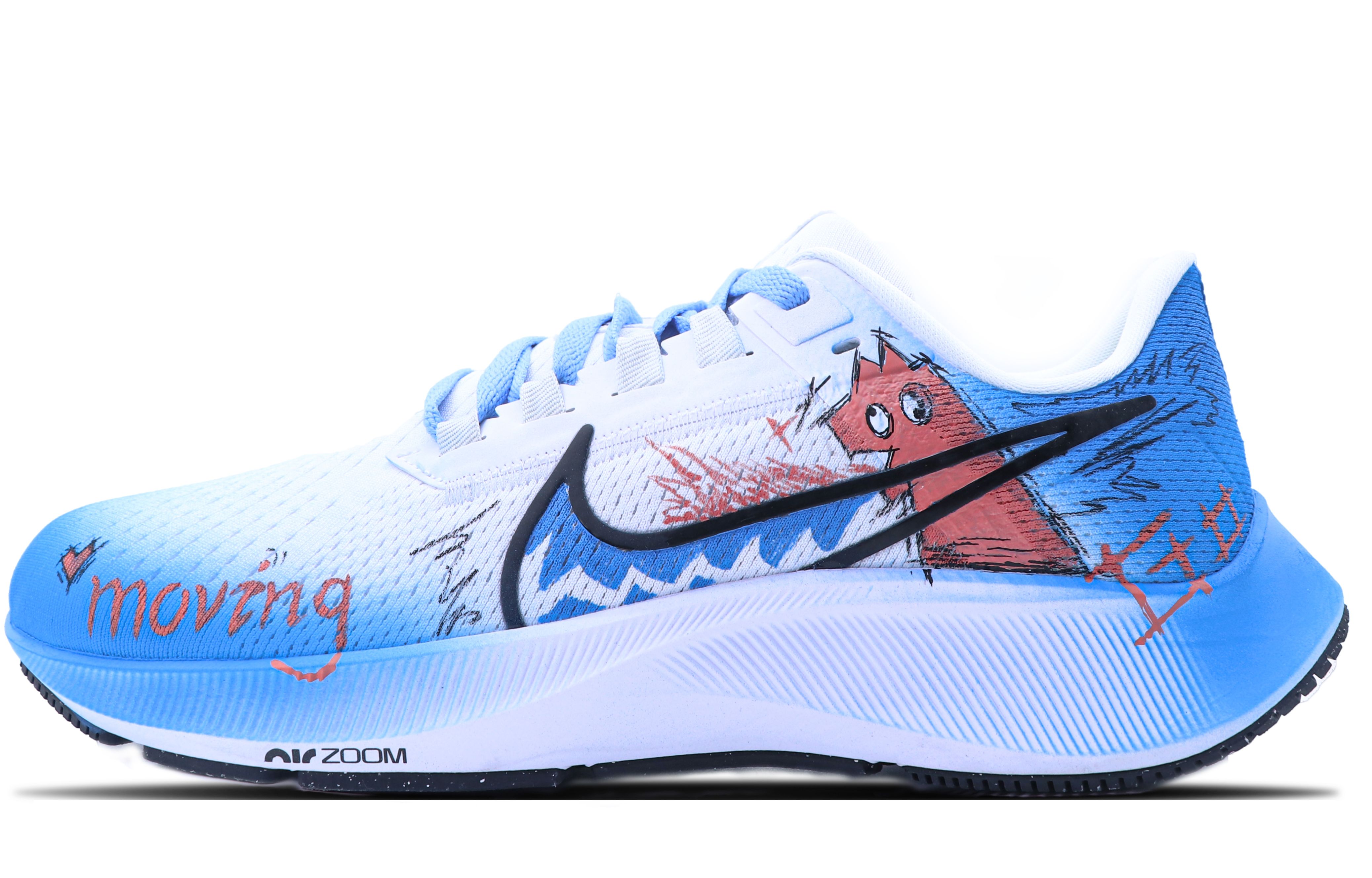 Buy [Custom Shoes] Nike Pegasus 38 'Graffiti Blue White'