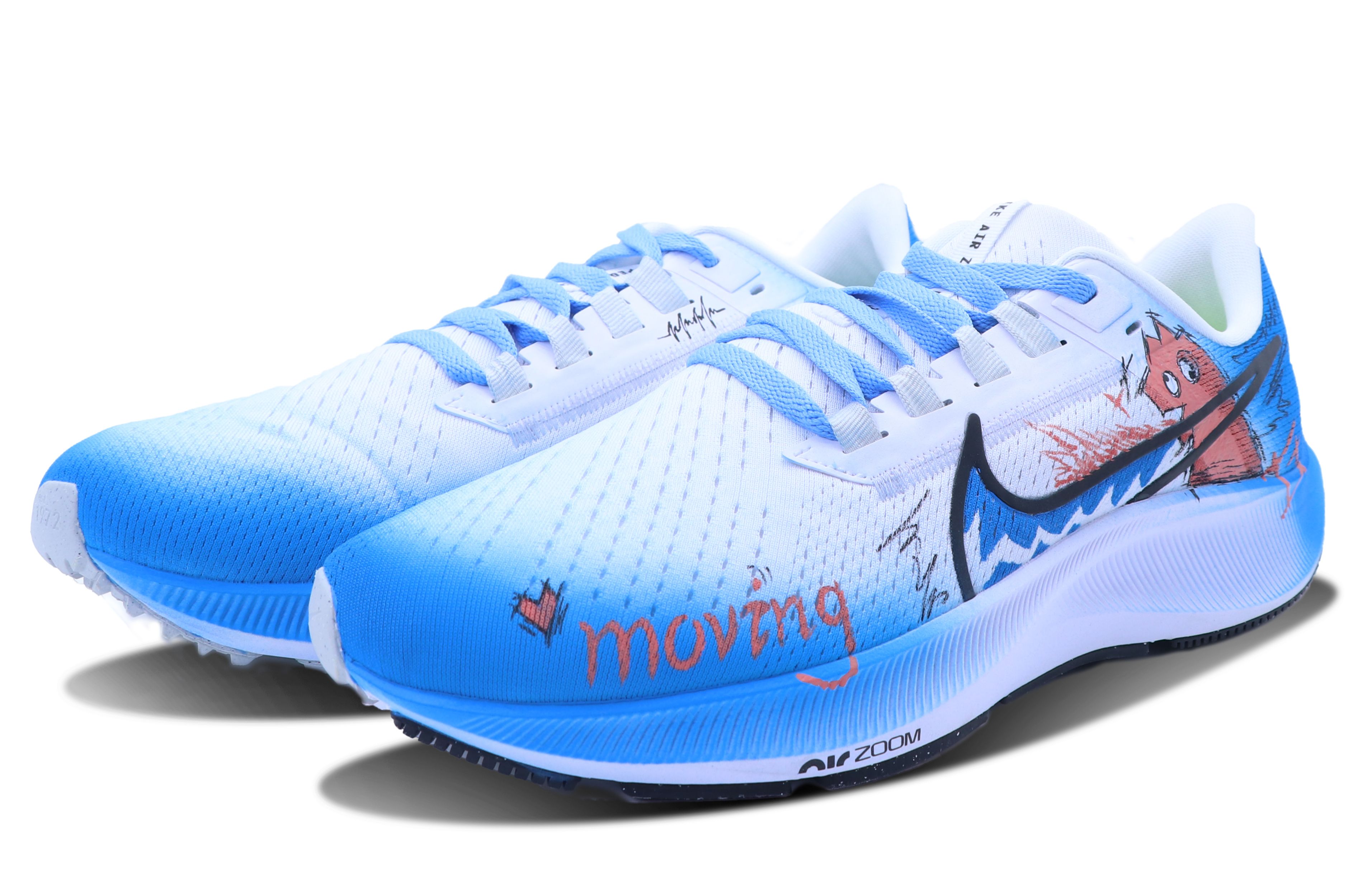 Shop [Custom Shoes] Nike Pegasus 38 'Graffiti Blue White'