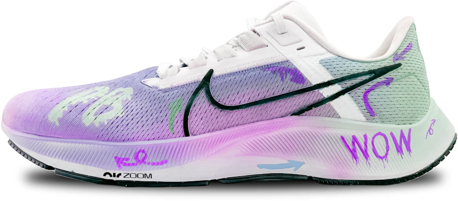 【定製球鞋】 Nike Pegasus 38 畫中有畫 心臟跳動 紫漸變 多巴胺 舒適 清爽 馬拉松防滑耐磨 低筒跑步鞋 男款 紫色 Order 【定製球鞋】 Nike Pegasus 38 畫中有畫 心臟跳動 紫漸變 多巴胺 舒適 清爽 馬拉松防滑耐磨 低筒跑步鞋 男款 紫色