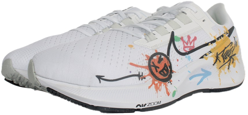 【訂製球鞋】Nike Pegasus 38 潑墨塗鴉 繽紛夏日減震防滑 低筒跑步鞋 男款 白色 Shop 【訂製球鞋】Nike Pegasus 38 潑墨塗鴉 繽紛夏日減震防滑 低筒跑步鞋 男款 白色