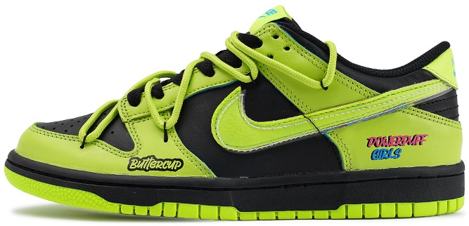 custom-shoes-nike-powerpuff-girls-x-dunk-low-fun-berry-black-green