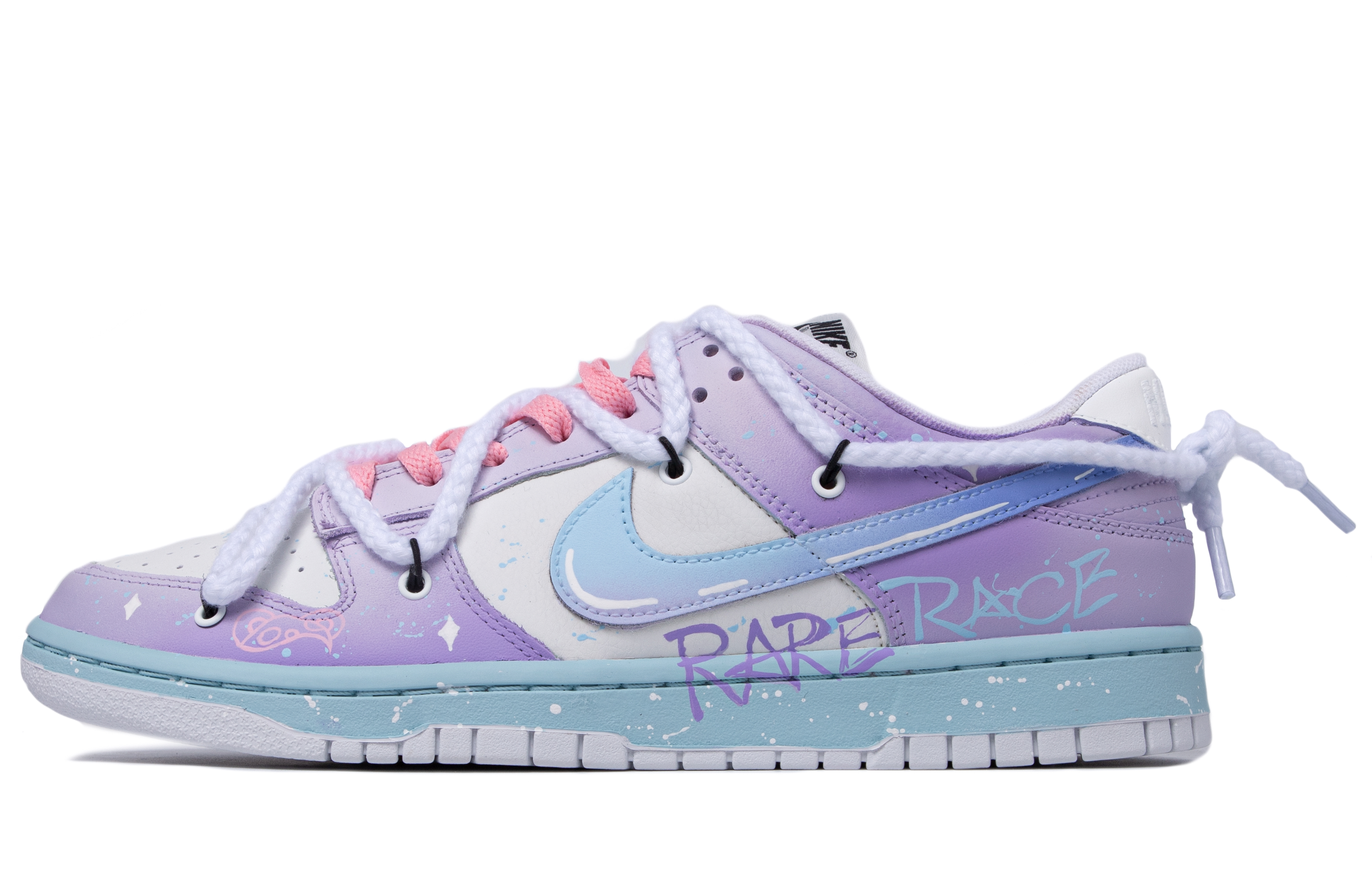 Order 【定制鞋款】耐克RARE RACE x Dunk Low‘Roland Love珍珠紫蓝’ DH9765-100(TeamM-女款罗兰之恋联名)