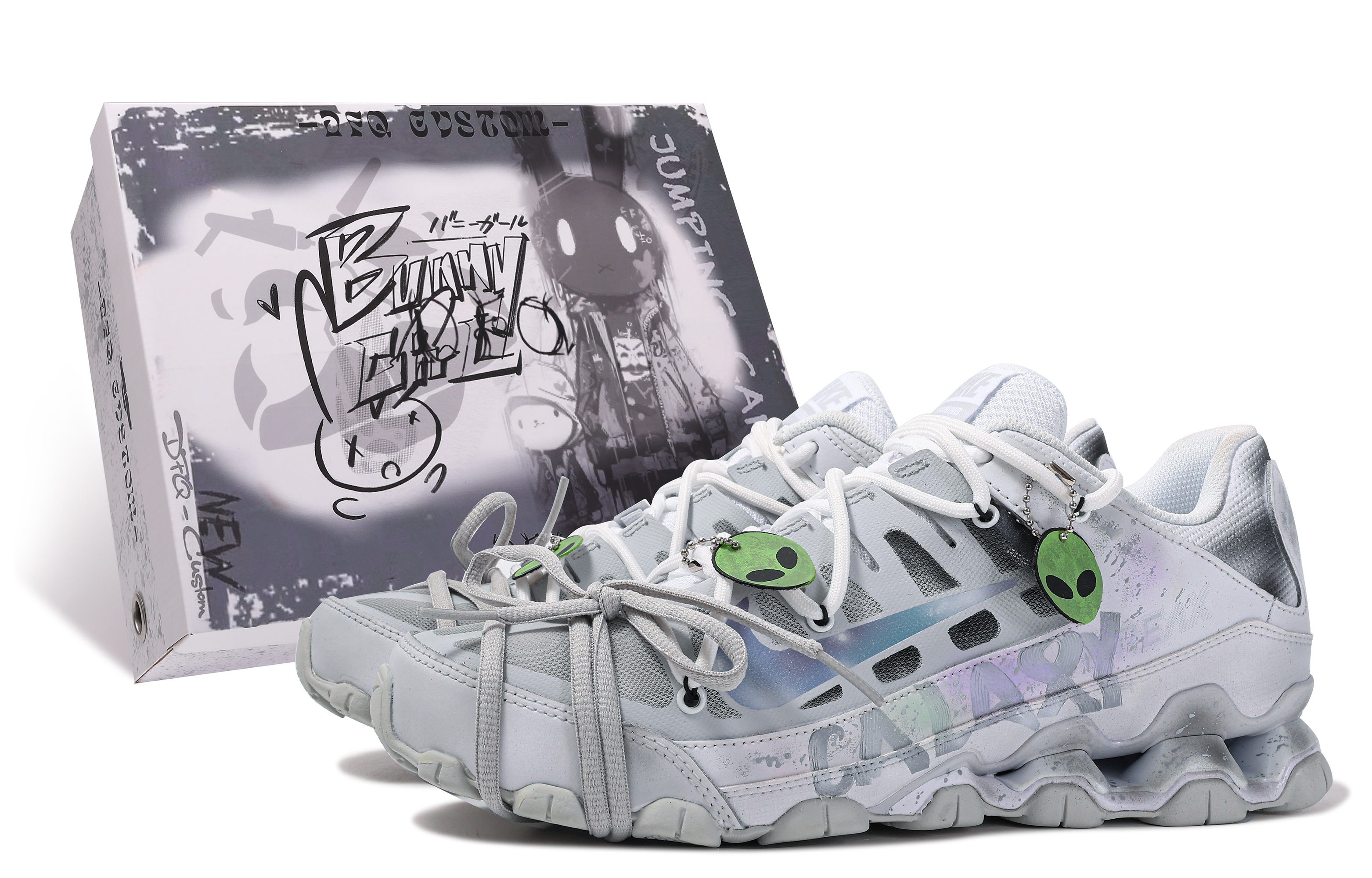 [Custom Shoes] Nike Reax 8 'Interstellar Graffiti Silver Grey' 621716-102-450502
