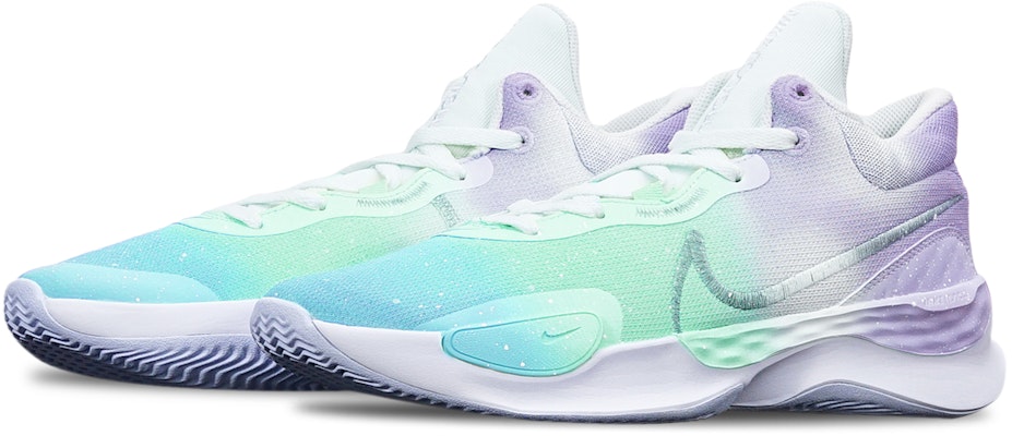 【客製化球鞋】Nike Renew Elevate 3 緩震 馬卡龍 光暈亮點 三色漸變 低筒 真戰籃球鞋 男款 藍綠紫 Lookbook 【客製化球鞋】Nike Renew Elevate 3 緩震 馬卡龍 光暈亮點 三色漸變 低筒 真戰籃球鞋 男款 藍綠紫