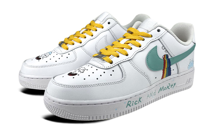 Lookbook 【カスタムシューズ】ナイキ リック＆モーティ x エアフォース1 低 'グラフィティ白-緑' DH2920-111(Team叁-女款瑞克和莫蒂)