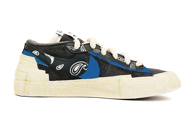 Order Nike Sacai Blazer Low "カシューフラワー" (カスタム) DD1877-002(Team-K男女款vibe风氧化做旧