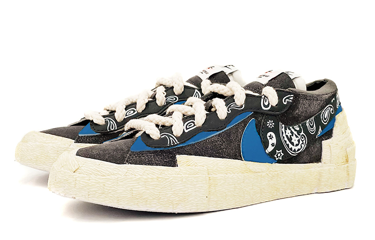 Lookbook Nike Sacai Blazer Low "カシューフラワー" (カスタム) DD1877-002(Team-K男女款vibe风氧化做旧