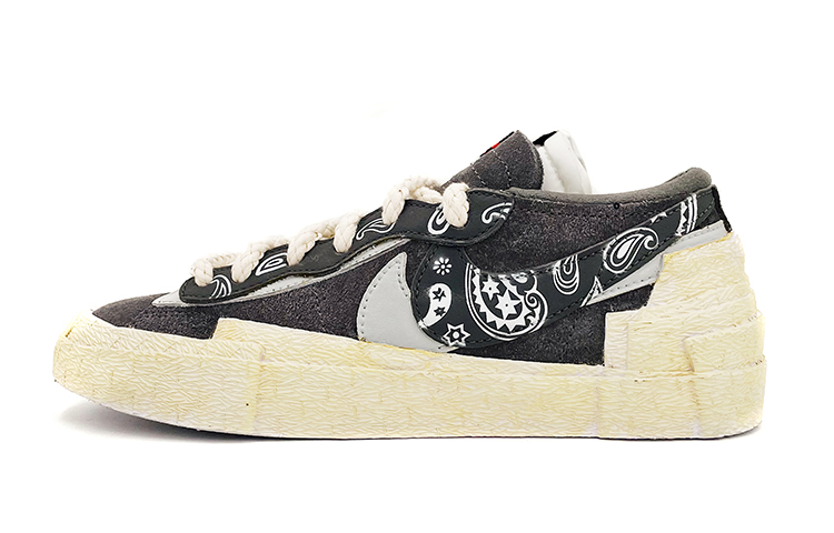 [Custom Shoes] Nike sacai x Blazer Low 'Iron Grey Mismatch'