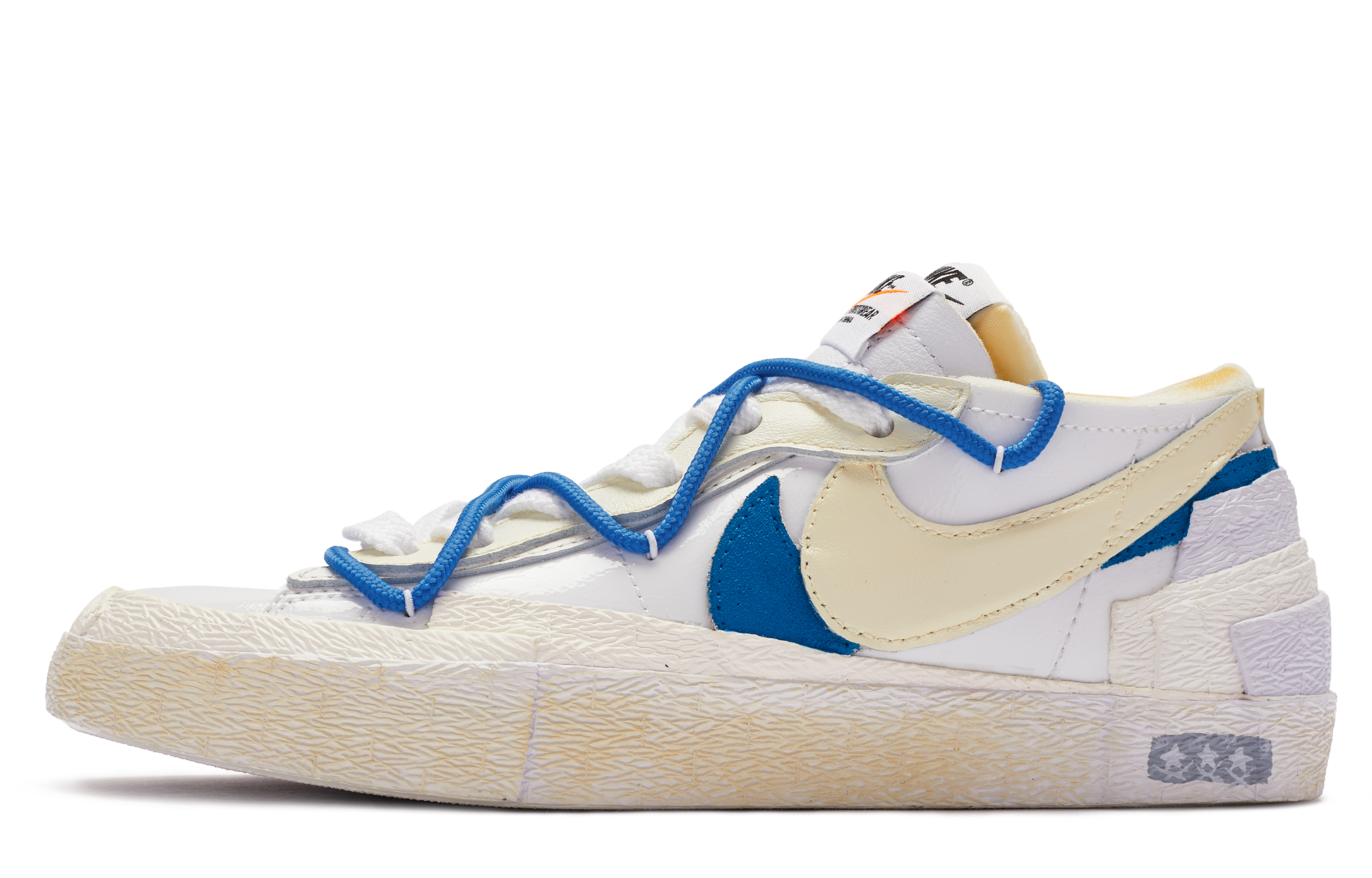 Buy [Zapatillas Personalizadas] Nike sacai x Blazer Low 'Blanco Azul Beige' DM6443-100(TeamR-角色设定男女同款)