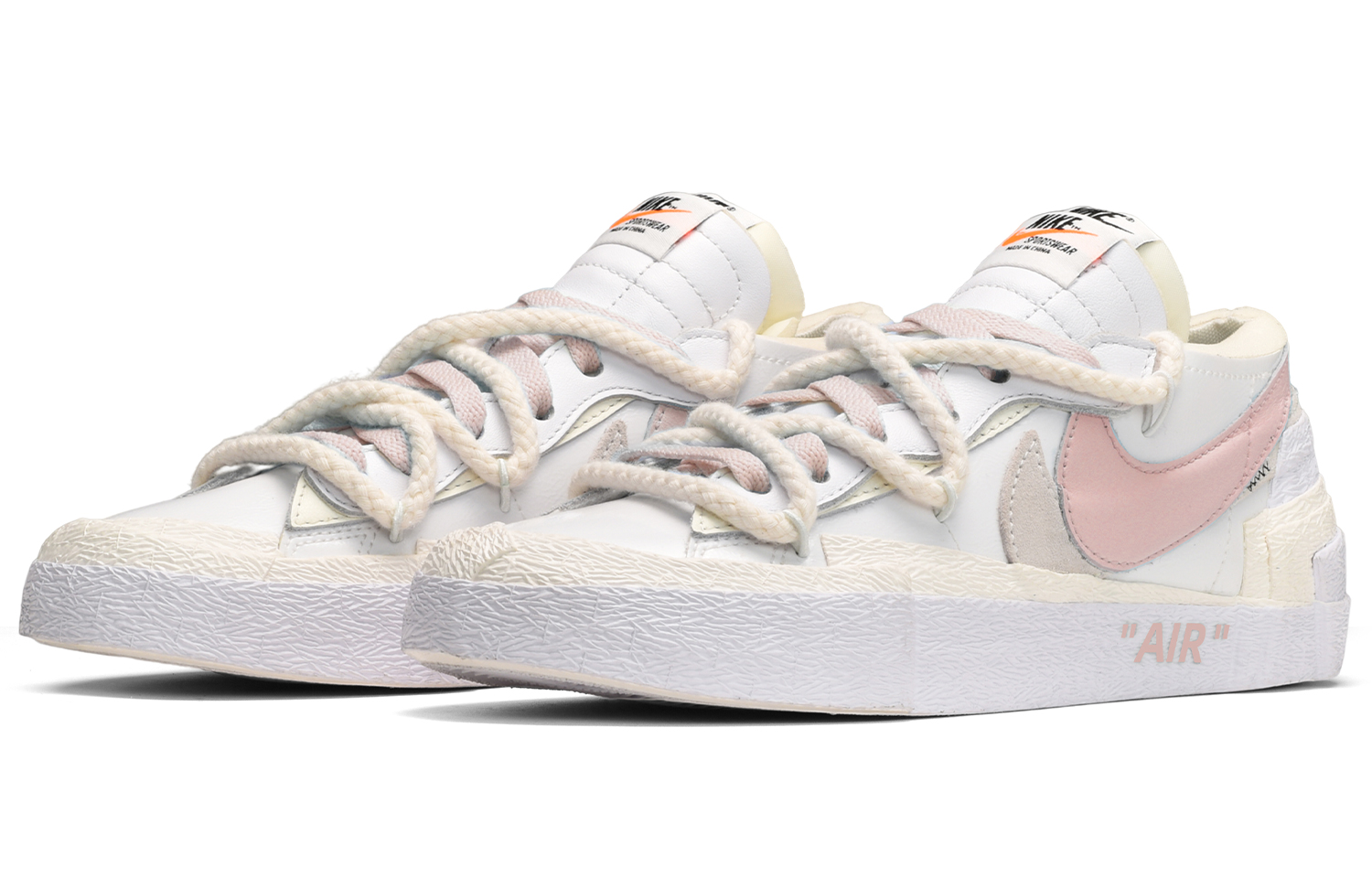 Lookbook [Zapatillas Personalizadas] Nike sacai x Dunk Low 'Rose Taro Graffiti' DM6443-100(TeamE-男女同款玫瑰芋圆白粉)