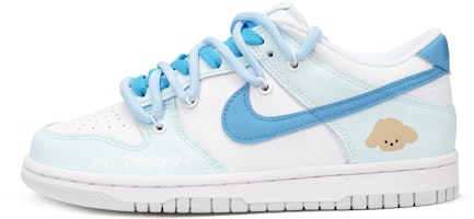 【客製化球鞋】 Nike Dunk Low 三重實驗室 多巴胺穿搭 笨蛋小狗 奶油 嘻哈 小眾個性 低筒 板鞋 GS 白藍 Order 【客製化球鞋】 Nike Dunk Low 三重實驗室 多巴胺穿搭 笨蛋小狗 奶油 嘻哈 小眾個性 低筒 板鞋 GS 白藍