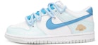 Order 【客製化球鞋】 Nike Dunk Low 三重實驗室 多巴胺穿搭 笨蛋小狗 奶油 嘻哈 小眾個性 低筒 板鞋 GS 白藍