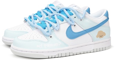 【客製化球鞋】 Nike Dunk Low 三重實驗室 多巴胺穿搭 笨蛋小狗 奶油 嘻哈 小眾個性 低筒 板鞋 GS 白藍 Shop 【客製化球鞋】 Nike Dunk Low 三重實驗室 多巴胺穿搭 笨蛋小狗 奶油 嘻哈 小眾個性 低筒 板鞋 GS 白藍
